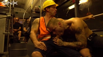 Stud Pays Builder For Gay Sex On The Bus Screencap 13 on www.sinx.com
