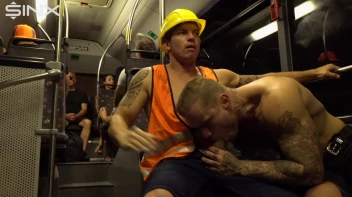 Stud Pays Builder For Gay Sex On The Bus Screencap 16 on www.sinx.com