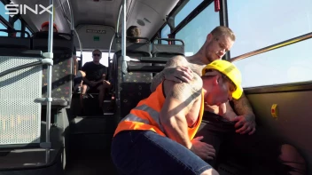 Stud Pays Builder For Gay Sex On The Bus Screencap 8 on www.sinx.com
