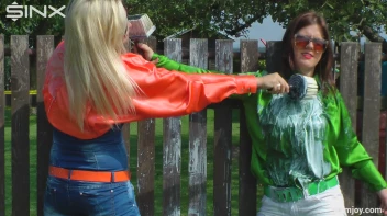 Catfight Turns Messy As Best Friends Get Painted - Cam 1 Screencap 20 on www.sinx.com