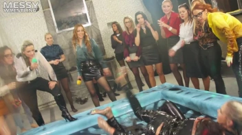 Messy Wrestling: Royal Oil Smackdown - Get Her Down And Slop Around! 2 Audience Fights! Screencap 87 on www.sinx.com