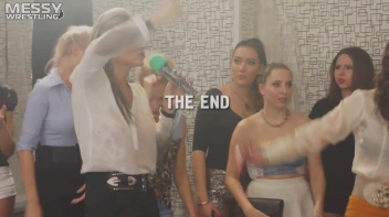 Messy Wrestling: Royal Oil Smackdown - Get Her Down And Slop Around! 2 Audience Fights! Screencap 91 on www.sinx.com