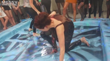 Messy Wrestling: Royal Oil Smackdown - Get Her Down And Slop Around! 2 Audience Fights! Screencap 53 on www.sinx.com