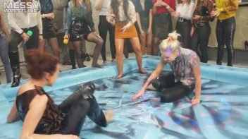 Messy Wrestling: Royal Oil Smackdown - Get Her Down And Slop Around! 2 Audience Fights! Screencap 54 on www.sinx.com