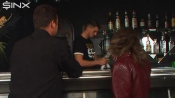 Public Bar Sex Leaves Brunette Facialled Screencap 7 on www.sinx.com