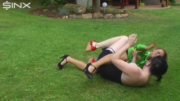 Busty Babe Gets Pissed On And Wrestles Screencap 13 on www.sinx.com