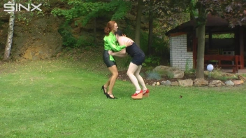 Busty Babe Gets Pissed On And Wrestles Screencap 16 on www.sinx.com