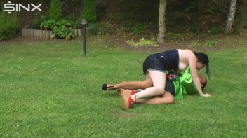 Busty Babe Gets Pissed On And Wrestles Screencap 2 on www.sinx.com