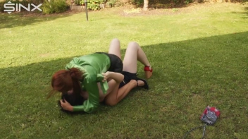 Busty Babe Gets Pissed On And Wrestles Screencap 22 on www.sinx.com