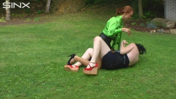 Busty Babe Gets Pissed On And Wrestles Screencap 7 on www.sinx.com