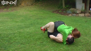 Busty Babe Gets Pissed On And Wrestles Screencap 9 on www.sinx.com