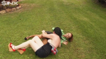 Busty Babe Gets Pissed On And Wrestles Screencap 10 on www.sinx.com