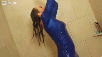 Fully Clothed Brunette Lathers Up In The Shower Screencap 11 on www.sinx.com