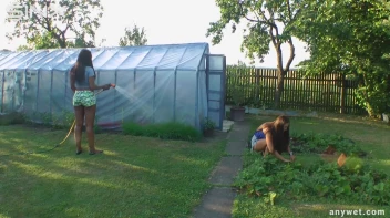 Best Friends Water Fight When Gardening Screencap 2 on www.sinx.com