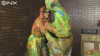 Eurobabes Get Covered In Wet And Messy Paint Catfight Screencap 66 on www.sinx.com