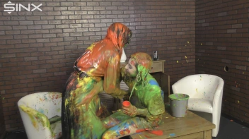 Eurobabes Get Covered In Wet And Messy Paint Catfight Screencap 67 on www.sinx.com