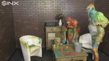 Eurobabes Get Covered In Wet And Messy Paint Catfight Screencap 71 on www.sinx.com