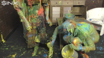 Eurobabes Get Covered In Wet And Messy Paint Catfight Screencap 75 on www.sinx.com