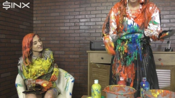 Eurobabes Get Covered In Wet And Messy Paint Catfight Screencap 48 on www.sinx.com