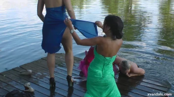 Beauty queens catfight in a lake - Cam 2 Screencap 84 on www.sinx.com