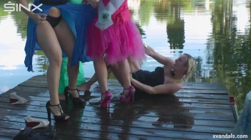 Beauty queens catfight in a lake - Cam 2 Screencap 88 on www.sinx.com