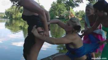 Beauty queens catfight in a lake - Cam 2 Screencap 93 on www.sinx.com