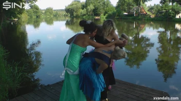 Beauty queens catfight in a lake - Cam 2 Screencap 34 on www.sinx.com