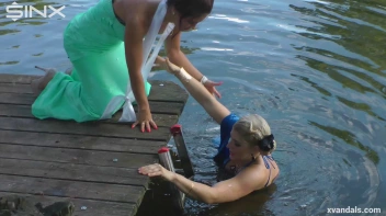 Beauty queens catfight in a lake - Cam 2 Screencap 45 on www.sinx.com