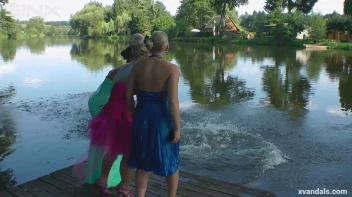 Beauty queens catfight in a lake - Cam 2 Screencap 48 on www.sinx.com