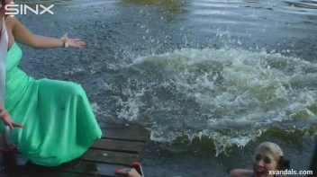 Beauty queens catfight in a lake - Cam 2 Screencap 59 on www.sinx.com