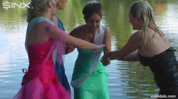 Beauty queens catfight in a lake - Cam 2 Screencap 65 on www.sinx.com