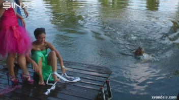 Beauty queens catfight in a lake - Cam 2 Screencap 69 on www.sinx.com
