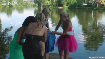 Beauty queens catfight in a lake - Cam 2 Screencap 76 on www.sinx.com