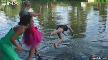 Beauty queens catfight in a lake - Cam 2 Screencap 81 on www.sinx.com