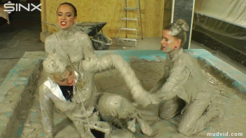 Messy girls double team hot blonde in mud wrestling catfight Screencap 14 on www.sinx.com