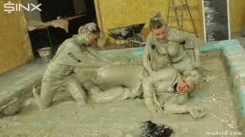 Messy girls double team hot blonde in mud wrestling catfight Screencap 20 on www.sinx.com