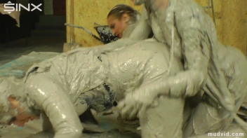 Messy girls double team hot blonde in mud wrestling catfight Screencap 29 on www.sinx.com