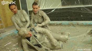 Messy girls double team hot blonde in mud wrestling catfight Screencap 32 on www.sinx.com