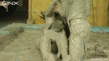 Messy girls double team hot blonde in mud wrestling catfight Screencap 35 on www.sinx.com