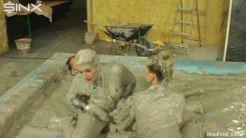 Messy girls double team hot blonde in mud wrestling catfight Screencap 41 on www.sinx.com