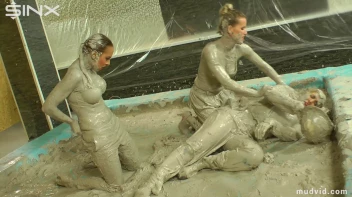 Messy girls double team hot blonde in mud wrestling catfight Screencap 47 on www.sinx.com