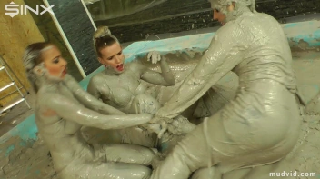 Messy girls double team hot blonde in mud wrestling catfight Screencap 48 on www.sinx.com