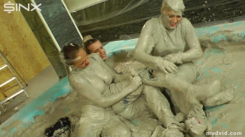 Messy girls double team hot blonde in mud wrestling catfight Screencap 49 on www.sinx.com