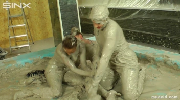 Messy girls double team hot blonde in mud wrestling catfight Screencap 53 on www.sinx.com