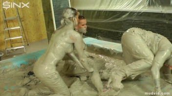 Messy girls double team hot blonde in mud wrestling catfight Screencap 55 on www.sinx.com