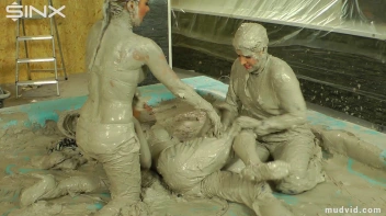 Messy girls double team hot blonde in mud wrestling catfight Screencap 56 on www.sinx.com