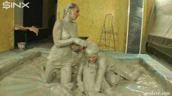 Messy girls double team hot blonde in mud wrestling catfight Screencap 58 on www.sinx.com