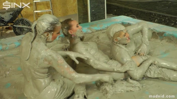 Messy girls double team hot blonde in mud wrestling catfight Screencap 59 on www.sinx.com