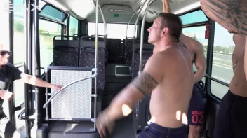 Blonde Twink Enjoys Gay Orgy On A Voyeuristic Bus Screencap 2 on www.sinx.com