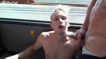 Blonde Twink Enjoys Gay Orgy On A Voyeuristic Bus Screencap 69 on www.sinx.com